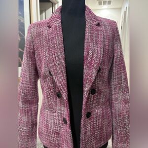 Bar III Fuchsia Tweed Blazer